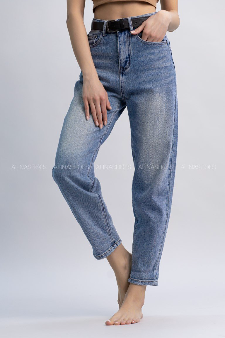 Джинсы джинсы-мом alinashoes синий купить,NaN
