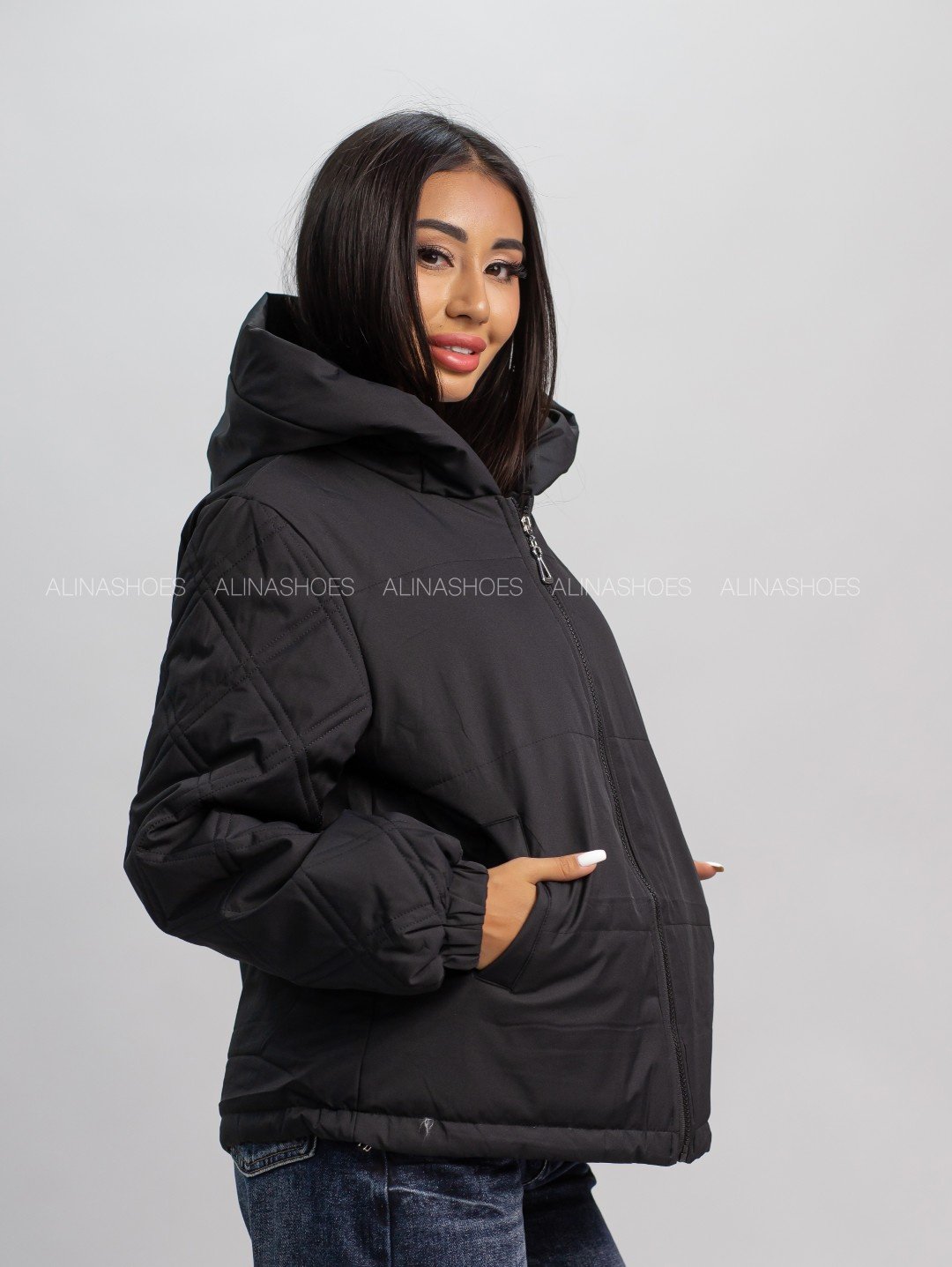 Демисезонная куртка alinashoes черный купить,NaN
