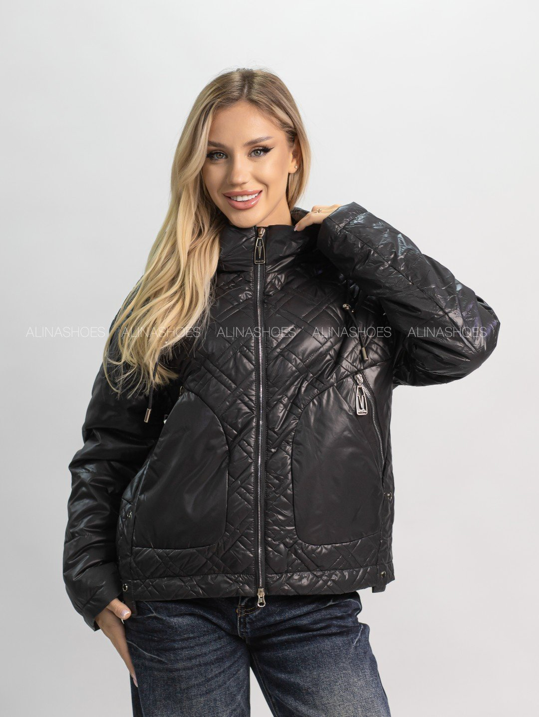 Демисезонная куртка alinashoes черный купить,NaN