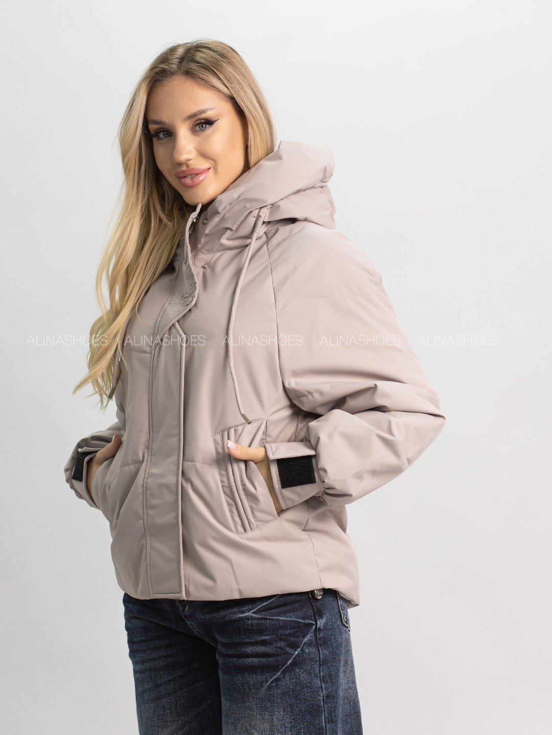 Демисезонная куртка alinashoes темно-бежевый купить,NaN