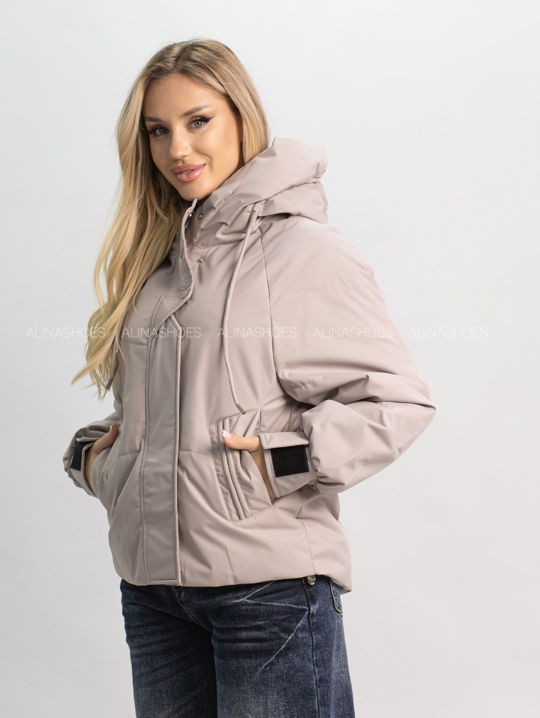 Демисезонная куртка alinashoes темно-бежевый купить,NaN