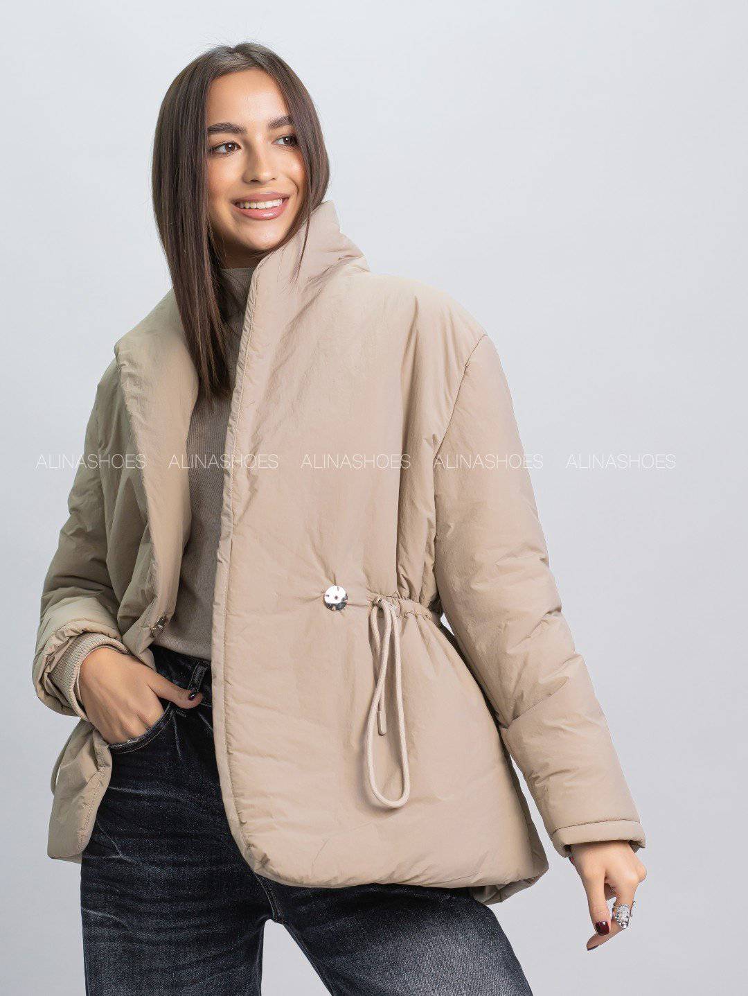 Демисезонная куртка alinashoes бежевый купить,NaN