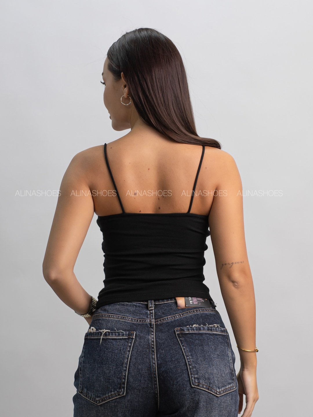 Майка alinashoes черная M купить,NaN