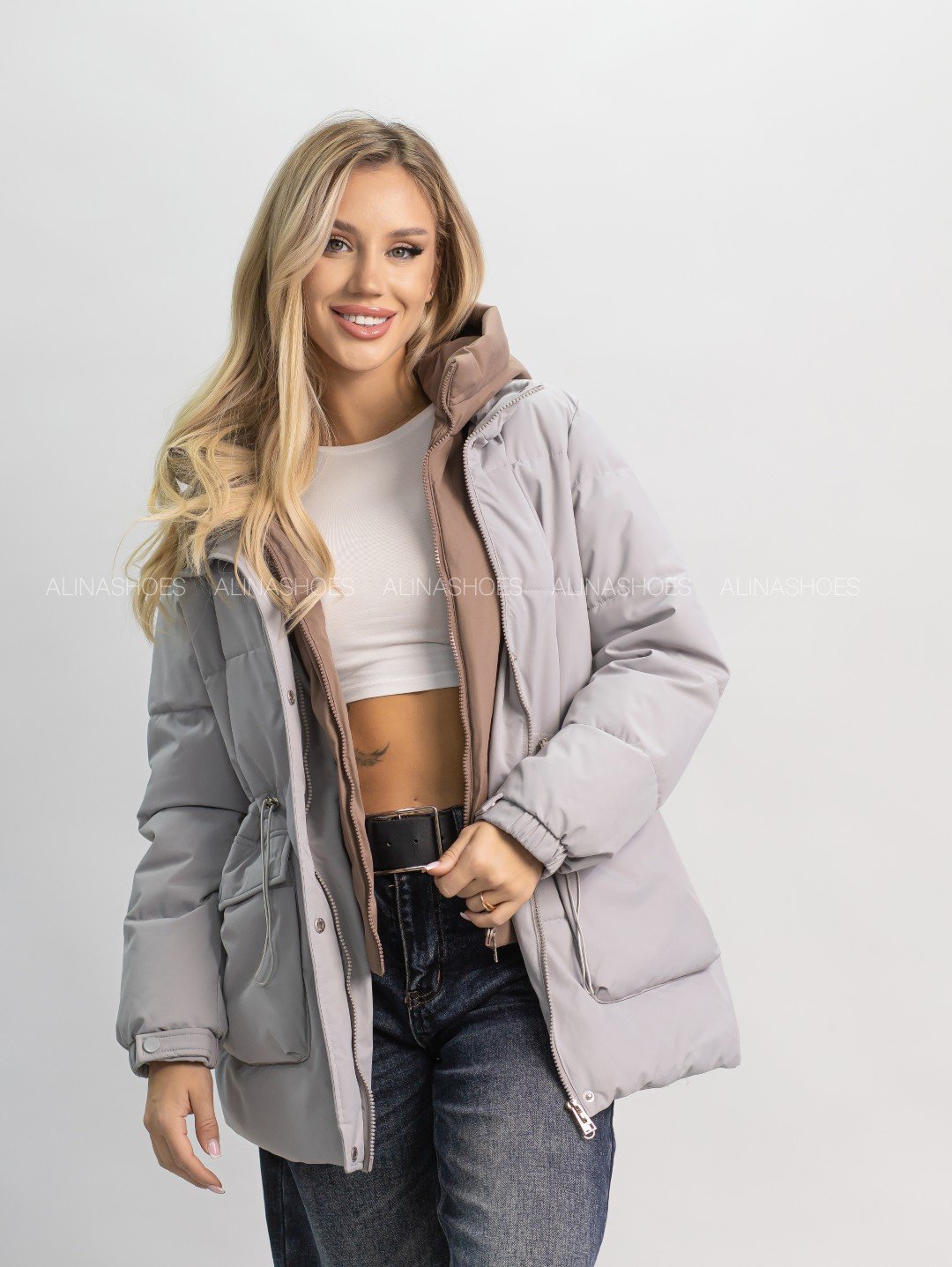 Демисезонная куртка alinashoes серый купить,NaN