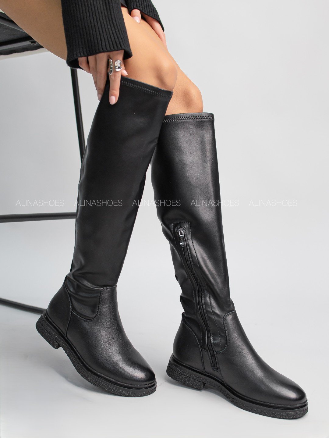 Сапоги alinashoes black 40 купить,NaN