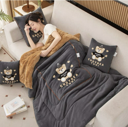 Детский плед Sweet Dreams 100х145 см, велсофт, синий, мультиколор
