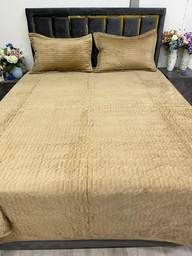 Покрывало с наволочками Prime Home Comforter 220х240 см, хлопок, велюр, коричневый