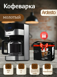 Кофеварка Ardesto FCM-D3100 чёрная + подарок 2 стакана