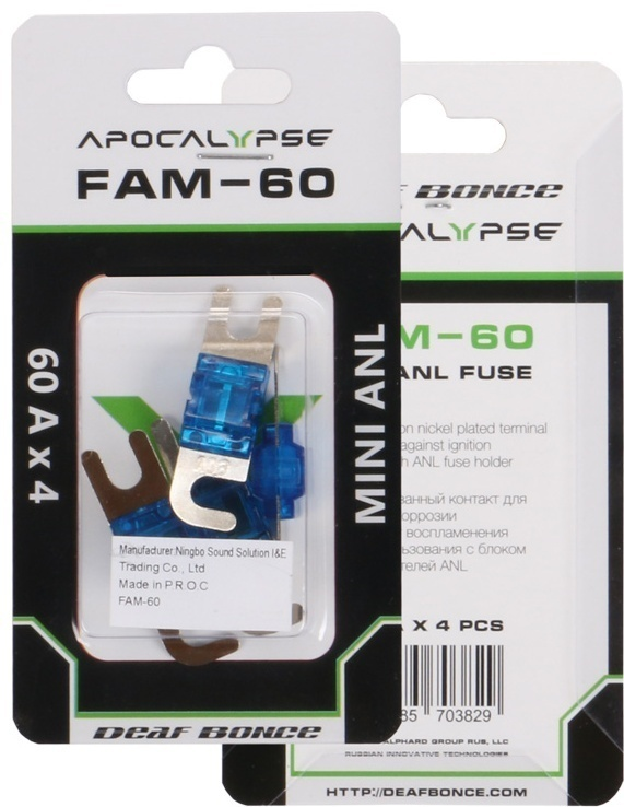 Предохранитель Deaf Bonce Apocalypse FAM-60A 4 шт купить,NaN