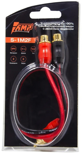 Кабель AMP S-1M2F RCA- 1 шт