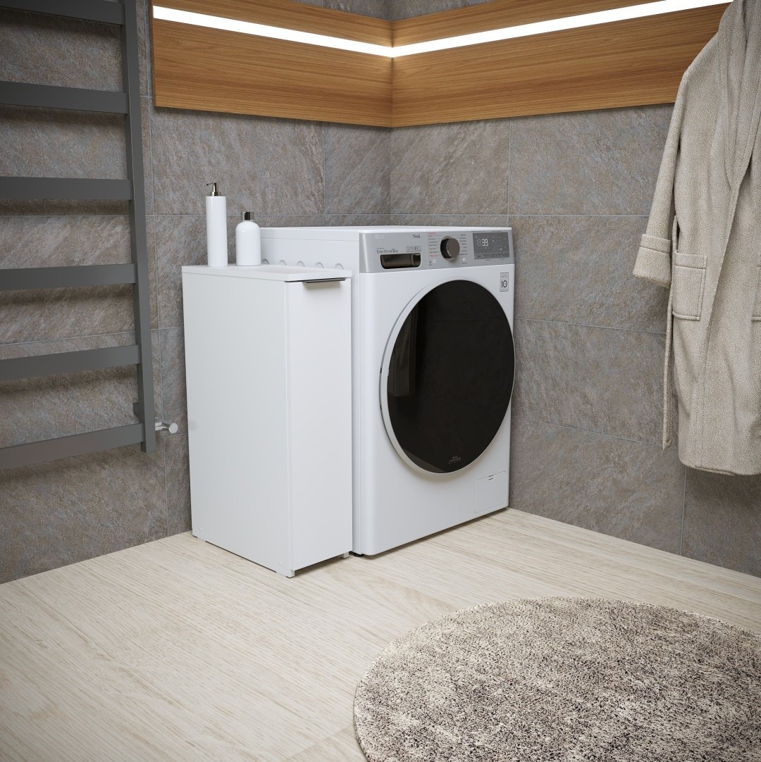 Узкая напольная тумба С27243 Sanflor, 21x45x76 см, белая