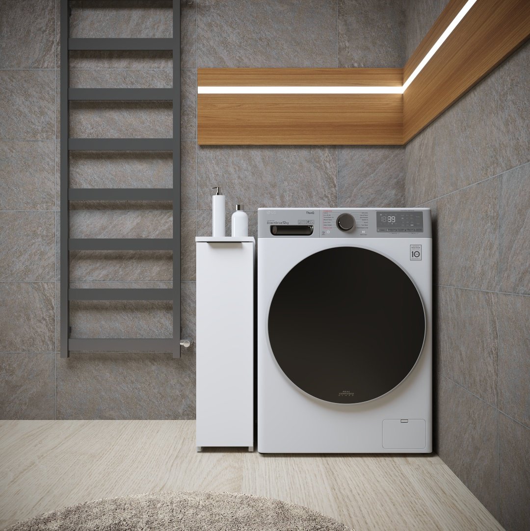 Узкая напольная тумба С27243 Sanflor, 21x45x76 см, белая