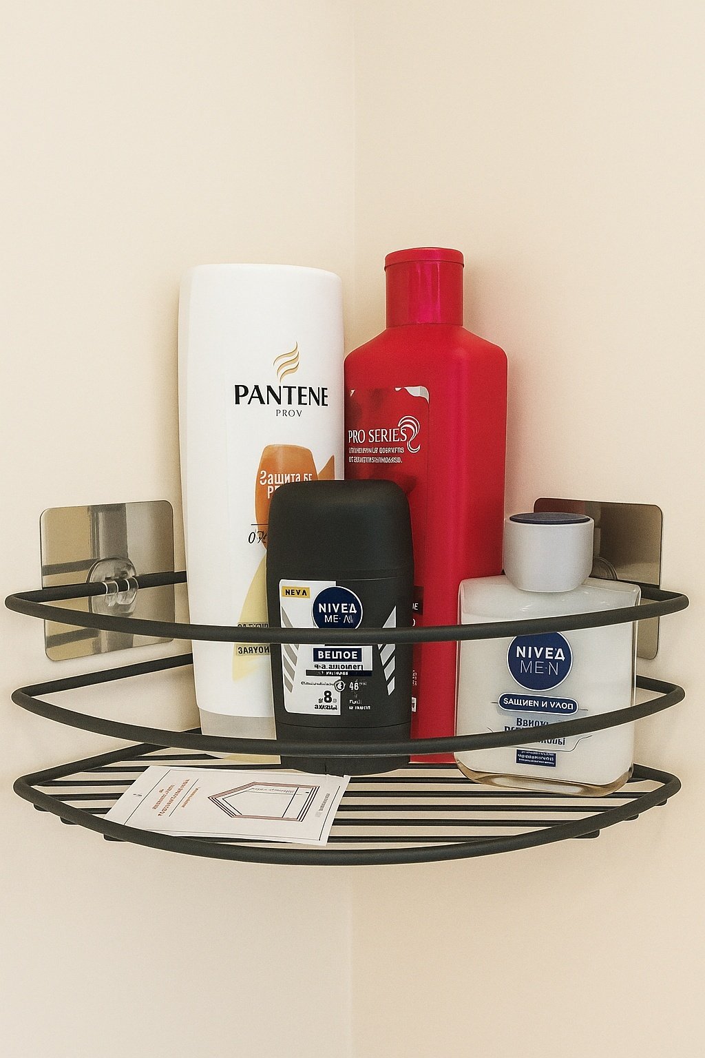 ProfFero П0001910 полка для ванной, овальная, одноярусная, высокий борт, черный муар, нержавеющая сталь, 1 шт