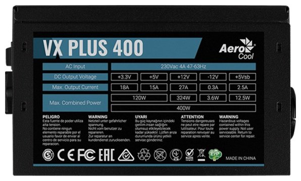 Блок питания AeroCool VX PLUS 400 Вт купить,NaN