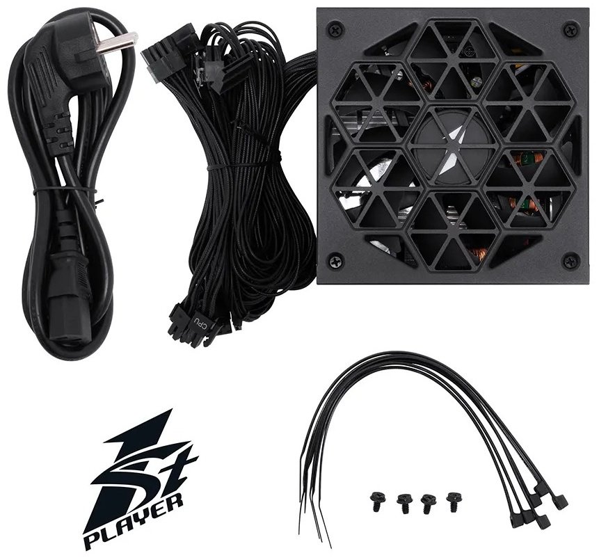 Блок питания 1STPLAYER A 550W BK, HA-550AC1-BK 550 Вт