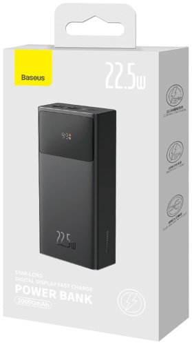Внешний аккумулятор Baseus Star-Lord C+2U 22.5W PPXJ080101 30000 мАч черный купить,NaN