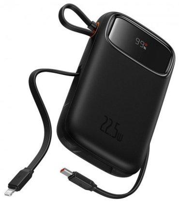 Внешний аккумулятор Baseus Qpow2 Dual-Cable 2C+L+U 22.5W P10055002113-00 20000 мАч черный купить,NaN