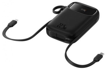 Внешний аккумулятор Baseus Qpow2 Dual-Cable 2C+L+U 22.5W P10055002113-00 20000 мАч черный купить,NaN
