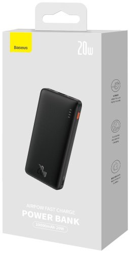 Внешний аккумулятор Baseus Airpow C+U 20W PPQD090001 10000 мАч черный купить,0