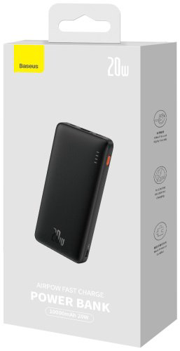 Внешний аккумулятор Baseus Airpow C+U 20W PPQD090001 10000 мАч черный купить,NaN