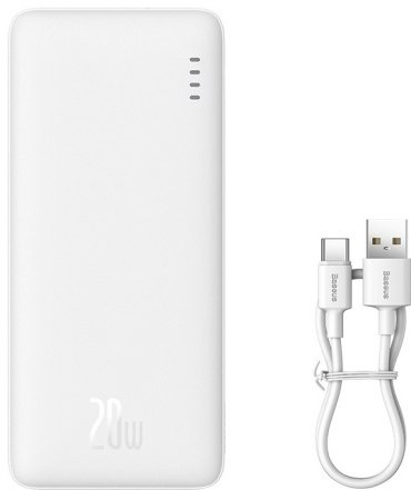 Внешний аккумулятор Baseus Airpow C+U 20W PPQD090002 10000 мАч белый купить,NaN