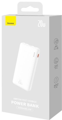 Внешний аккумулятор Baseus Airpow C+U 20W PPQD090002 10000 мАч белый купить,0