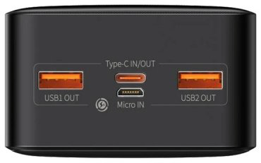 Внешний аккумулятор Baseus Bipow Digital Display C+2U 20W PPBD050401 / PPDML-N01 30000 мАч черный купить,NaN