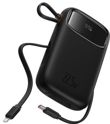 Внешний аккумулятор Baseus Qpow2 2C+L+U 22.5W P10055003113-00 10000 мАч черный купить,0