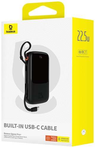 Внешний аккумулятор Baseus Qpow Pro+ 2C+U 22.5W P10067101113-00 10000 мАч черный - ForteMarket Внешний аккумулятор Baseus Qpow Pro+ 2C+U 22.5W P10067101113-00 10000 мАч черный купить,0