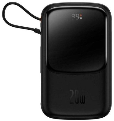 Внешний аккумулятор Baseus Qpow Pro C+L+U 20W PPQD020001 10000 мАч черный купить,NaN