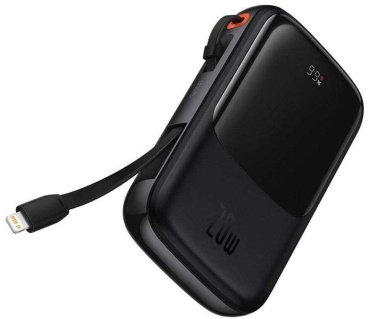 Внешний аккумулятор Baseus Qpow Pro C+L+U 20W PPQD020001 10000 мАч черный - ForteMarket Внешний аккумулятор Baseus Qpow Pro C+L+U 20W PPQD020001 10000 мАч черный купить,0