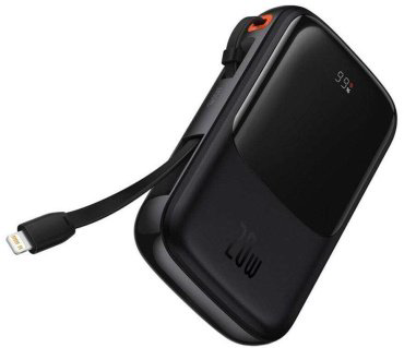 Внешний аккумулятор Baseus Qpow Pro C+L+U 20W PPQD020001 10000 мАч черный купить,NaN