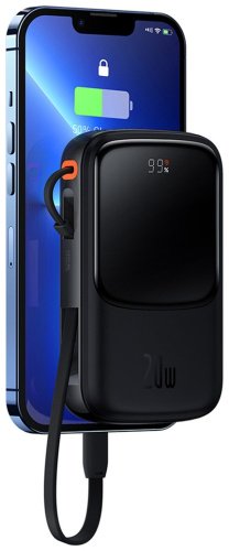 Внешний аккумулятор Baseus Qpow Pro C+L+U 20W PPQD020001 10000 мАч черный - ForteMarket Внешний аккумулятор Baseus Qpow Pro C+L+U 20W PPQD020001 10000 мАч черный купить,0
