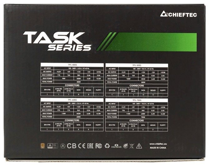 Блок питания Chieftec Task TPS-600S 600W