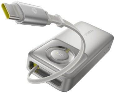 Внешний аккумулятор Baseus Free2Pull 2C 65W P10073700843-00 20000 мАч серебристый купить,NaN