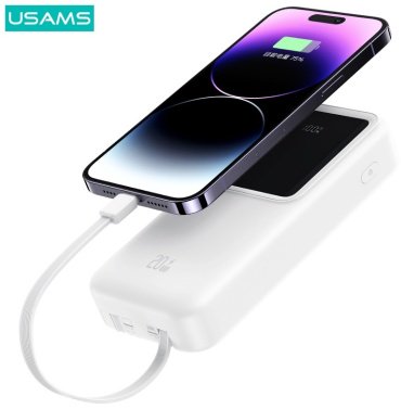 Внешний аккумулятор Usams US-CD212 20000 мАч белый