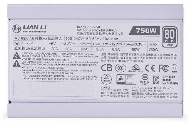 Блок питания LIAN LI SP750 G89.SP750W.00EU 750 Вт