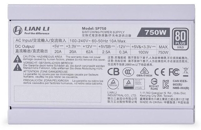 Блок питания LIAN LI SP750 G89.SP750W.00EU 750 Вт купить,NaN