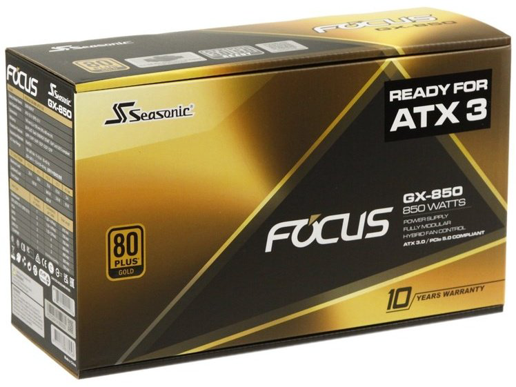 Блок питания Seasonic Focus GX-850 ATX 3.0 SSR-850FX3 850 Вт купить,NaN