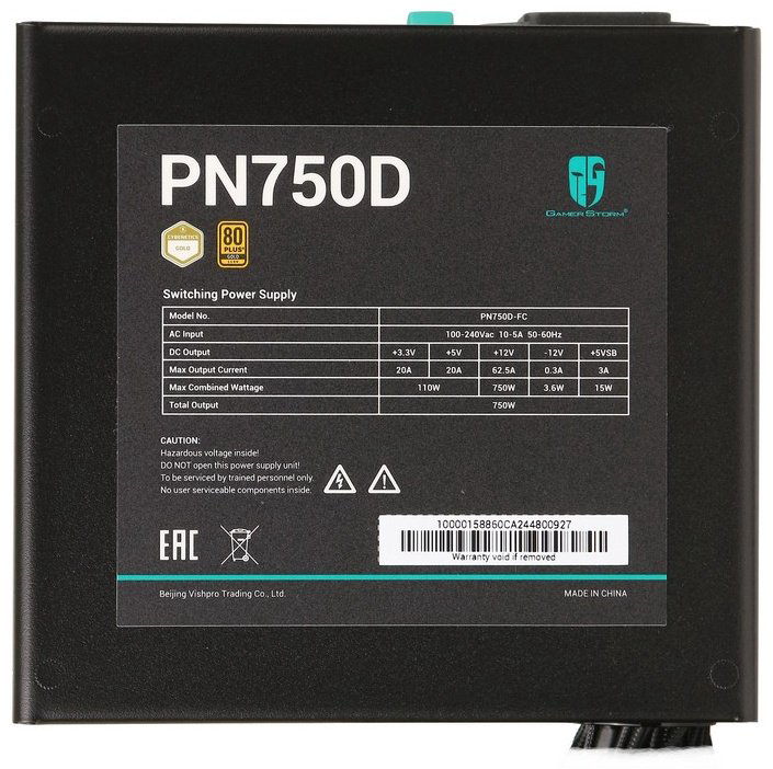 Блок питания GamerStorm PN750D-FC R-PN750D-FC0B-WGEU-V2 750 Вт купить,NaN