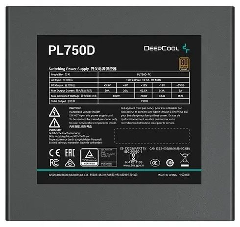 Блок питания Deepcool PL750D R-PL750D-FC0B-EU 750 Вт купить,NaN