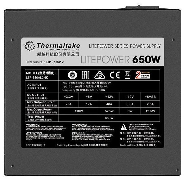 Блок питания Thermaltake Litepower 650W купить,NaN