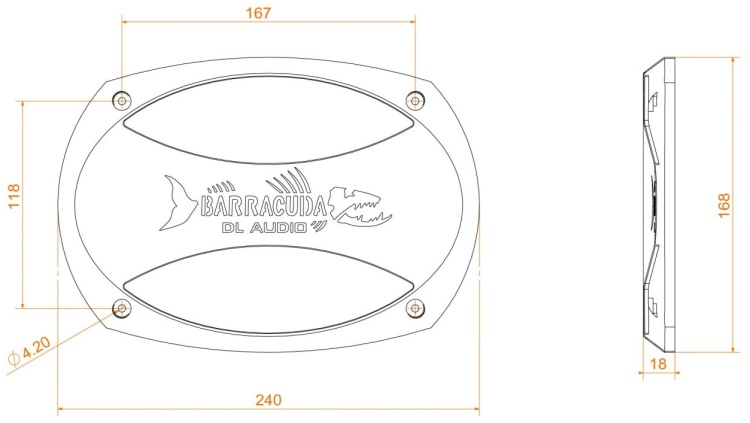 Защитная сетка DL Audio Barracuda 69 Grill Orange 2 шт купить,5988