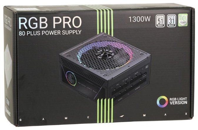 Блок питания Game Max RGB PRO 1300P 1300 Вт