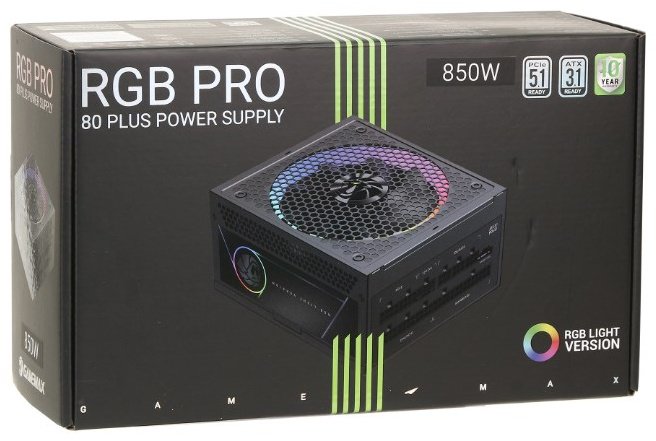 Блок питания Game Max RGB PRO 850G 850 Вт