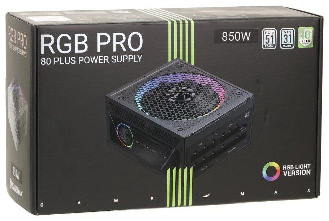 Блок питания Game Max RGB PRO 850G 850 Вт купить,NaN