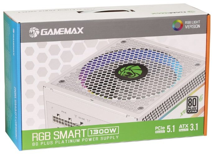 Блок питания Game Max RGB-SMART 1300 PRO WH 1300 Вт
