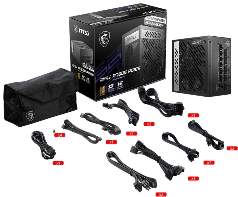 Блок питания MSI MPG A750G PCIE5 750 Вт купить,NaN