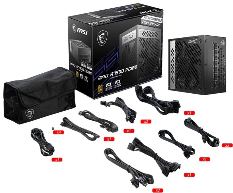 Блок питания MSI MPG A750G PCIE5 750 Вт купить,NaN