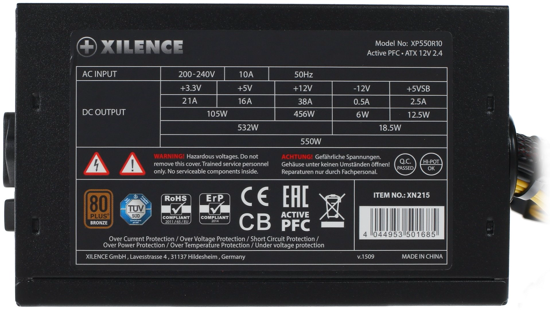 Блок питания Xilence Gaming series XN215 550 Вт купить,30176